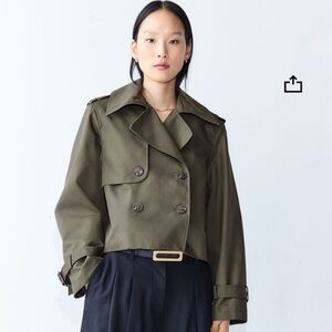 H&M Cropped Double-Breasted Women's Jacket
